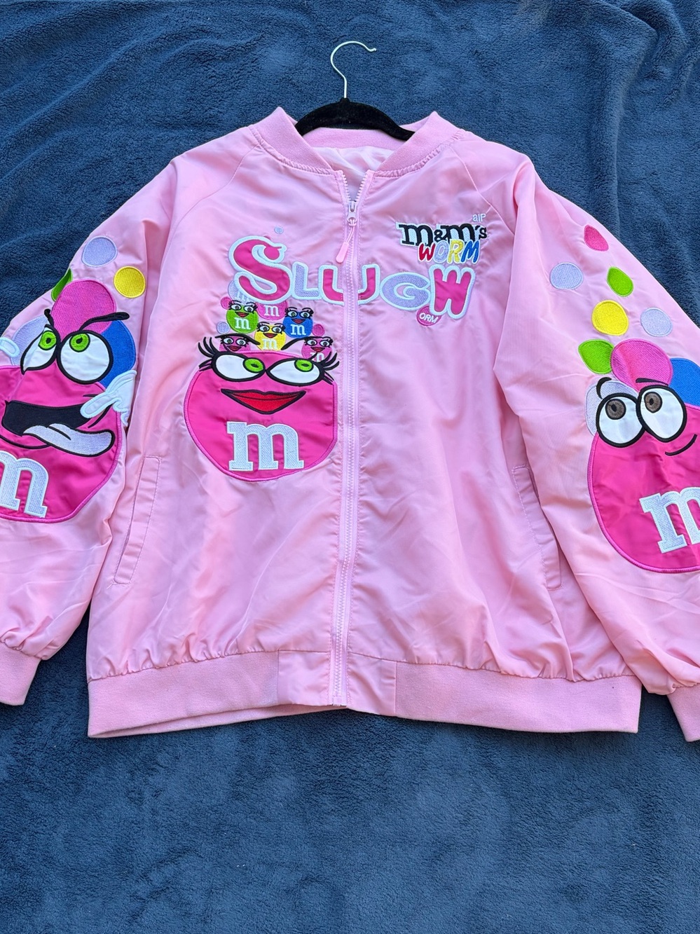 M&M'S Pink woman’s Cartoon Logo Jacket unlicensed